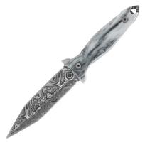 Takumitak Protector Damascus/Grey Peilis su fiksuotu ašmeniu
