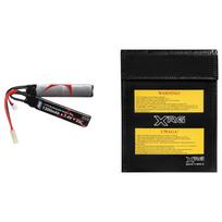 ASG Li-Po baterija 7.4 V 1300 mAH + mažas apsauginis maišelis - rinkinys