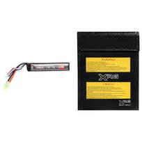 ASG Li-Po baterija 7,4 V 1300 mAh 15C - lazdelė + maža apsauginė dėžutė - rinkinys