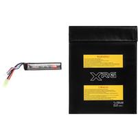 ASG Li-Po Baterija 7.4V 1300 mAh 15C - lipdukas + Didelė Apsauginė Dėžutė - rinkinys
