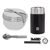 Badger lauko maisto indas karštai sriubai 750 ml + būtinas rinkinys + maisto dėžutė + ugnies uždegiklis - rinkinys
