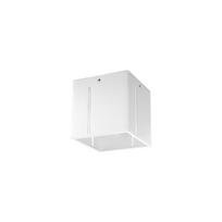 Lubinis šviestuvas baltos spalvos 10x10 cm su metaliniu gaubtu Pax – Sollux