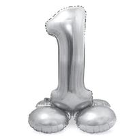 Pastatomas balionas skaičius 1, sidabrinis, 40 cm
