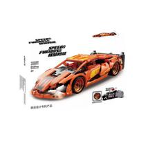 Surenkamas modelis Kbox lenktyninis automobilis 10239, 518 det., pull-back, oranžinis