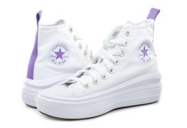 Converse A03667C Chuck Taylor All Star Move Hi White/Pixel Purple/White laisvalaikio batai – madingas platformos dizainas