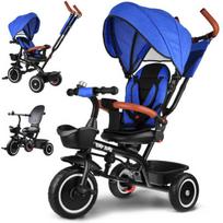 Vaikiškas triratis dviratis Tiny Bike 3in1 su stogeliu ROTABLE