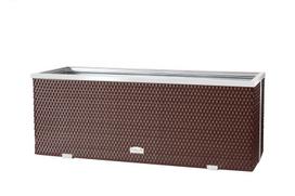 Lauko vazonas su laistymo sistema 125 cm x 39 cm x 43 cm, riešutinė ruda