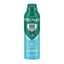 MITCHUM MEN CLEAN CONTROL 48H purškiamasis antiperspirantas dezodorantas, 200 ml