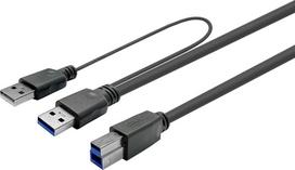 USB kabelis VivoLink USB-A - USB-B 3 m Black (USB 3.0 ACTIVE CABLE A MALE -) | USB 3.0 ACTIVE CABLE A MALE - | 5715063196069