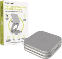 Įkroviklis Mobile Origin Mobile Origin 3in1 Qi2 25W UltraSlim sulankstomas įkroviklis PW36 suderinamas su MagSafe Silver | MO-USF-PW36-SLV | 8594215997818