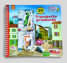 Transporto priemonės. Knygelė su magnetukais