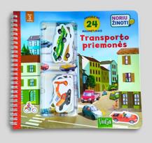 Transporto priemonės. Knygelė su 24 magnetukais