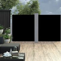 Suskleidžiama šoninė pertvara vidaXL, 160 x 600 cm, juoda, Juoda