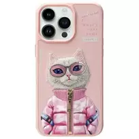 Nimmy Cool AND Cute 2.0 Cat Phone Case for iPhone 15 Pro 6.1, Pink