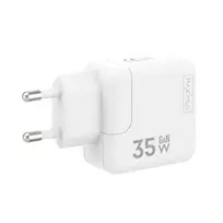 MAXXIMUS MX Burst travel charger | 35W | PD, GaN | USB-C | with USB-C to Lightning cable included | white