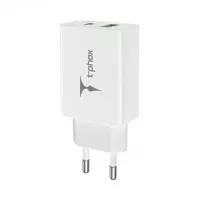 T-Phox Fast charger | 20W | PD, QC | USB-C, USB-A | white