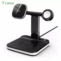 T-Phox 3-in-1 wireless charger | Qi | MagSafe compatible | 15W | black