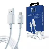 3mk Protection 3mk Hyper data transfer and charging cable | USB-A to Micro USB | 12W | 1.2m | white