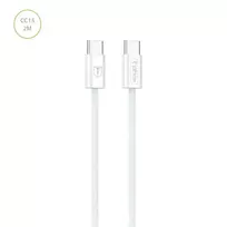 T-Phox CC15 SERIES data transfer and charging cable | USB-C to USB-C | 60W | 2m | white