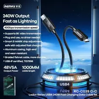 Remax RC-C039 data transfer and charging cable | USB-C to USB-C | 240W | 1m | black