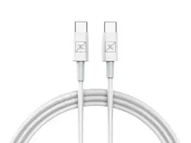 MAXXIMUS MX SHOCK data transfer and charging cable | USB-C to USB-C | PD, QC | 20W | white