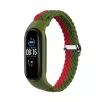 Telcon Braided smartwatch strap for Xiaomi Mi Band 3/4/5/6/7 | Nylon | green/red