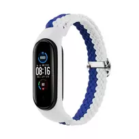 Telcon Braided smartwatch strap for Xiaomi Mi Band 3/4/5/6 | Nylon | white/blue