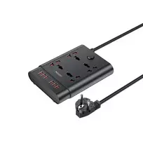 Yesido MC08 Extension Cable 10-in-1, 2650W, 6xUSB-A, Black