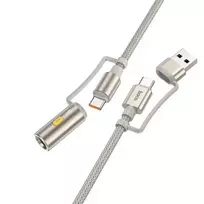Hoco U138 data transfer and charging cable | USB-A to USB-C | QC 3.0 | 60W | 1.2m | gray