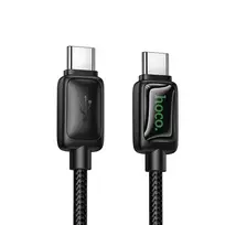 Hoco U146 data transfer and charging cable | USB-C to USB-C | PD, QC 3.0 | 60W | with LED display | 1.2m | black