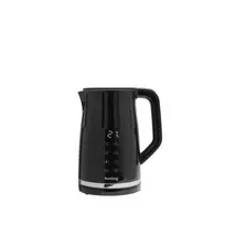 Huslog grooved kettle with touch panel, black, 1.7L, 2200W