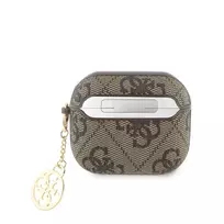GUESS 4G PU Charm Case for AirPods 3 in Brown