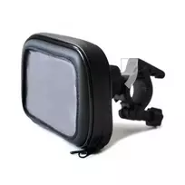 ART leather handlebar bike mount for mobile phone / GPS / MP4 – AX-16, black