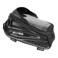 Wildman bike frame travel bag with zipper, 1.2L (4"-7") ES10, black