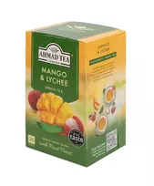 Ahmad Green Tea Mango and Lychee, 20 tea bags x 2 g per bag