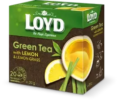 Loyd Green Tea Pyramids with Lemon and Lemon Balm Flavor, 20x1.5 g