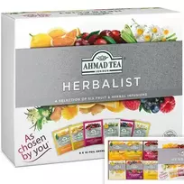 Ahmad A selection of fruit and herbal teas HERBALIST, 60 x 2 g tea bags per pack
