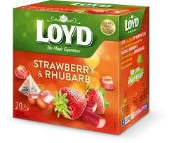Loyd Fruit tea Pyramids with strawberry and rhubarb flavor, 20x2 g