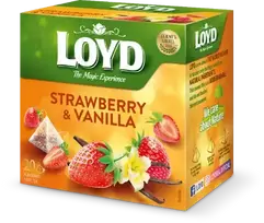 Loyd Fruit tea Pyramids with strawberry and vanilla flavor, 20x2 g