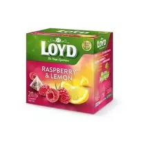 Loyd Fruit tea Pyramids with raspberry and lemon flavor, 20x2 g