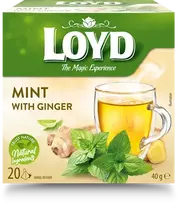 Loyd Peppermint and ginger flavor tea, 20 x 2g