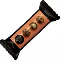 Pure Chocolate Chocolate truffles with marzipan cream filling and crunchy Amareto cookie decoration, 32g, PURE