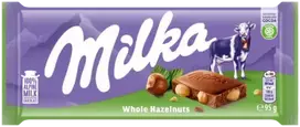 Milka Chocolate bar with Whole Hazelnuts 95g