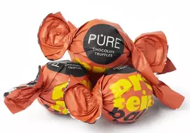 Pure Chocolate Dark chocolate truffles with protein chocolate cream filling, 500g, PURE