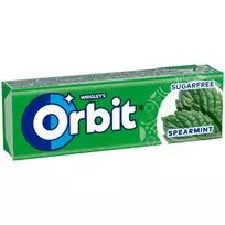 Orbit Chewing Gum Spearmint Stickpack, 10 pieces.