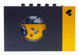 WE ARE REWIND Portable cassette player, 1 deck, black and yellow