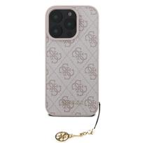 Guess 4G Charm dėklas skirtas Apple iPhone 16 Pro Tone on Tone Pink