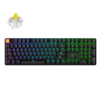 Keychron J5 Wireless (KJ5-H4) – US Layout – Hot-Swappable Super Banana – Black (Juoda) Mechaninė Belaidė Žaidimų Klaviatūra
