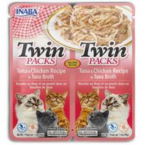 INABA CAT Twin tunas su vištiena sultinyje – kačių skanėstas – 2x40g