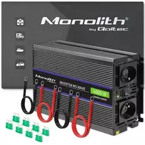 Qoltec Monolith 4000 MS bangų įtampos keitiklis | nuo 12V iki 230V | 2000/4000W | USB
